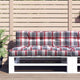 Vidaxl palletkussens 2 st stof ruitpatroon rood