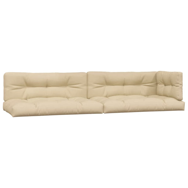 Vidaxl palletkussens 5 st stof beige