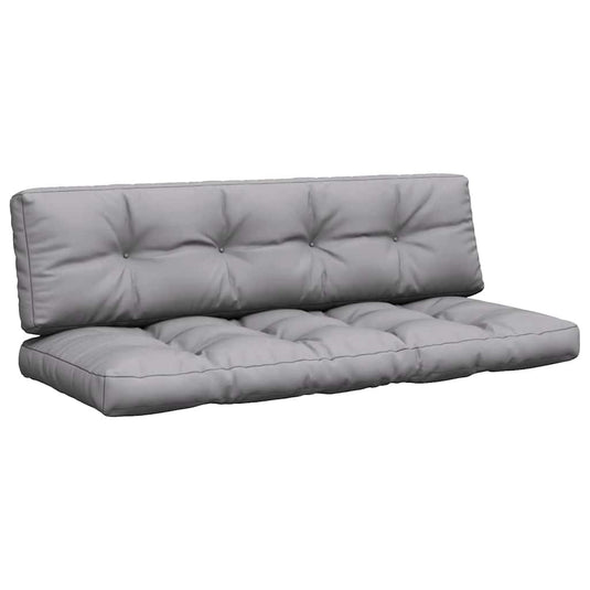 Vidaxl palletkussens 2 st stof grijs