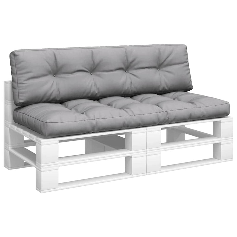 Load image into Gallery viewer, Vidaxl palletkussens 2 st stof grijs
