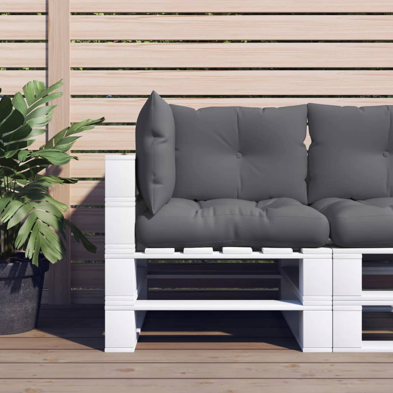 Load image into Gallery viewer, Vidaxl palletkussens 3 st stof antracietkleurig
