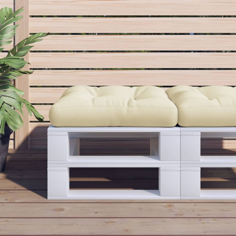 Load image into Gallery viewer, Vidaxl palletkussen 60x61,5x10 cm stof crèmekleurig
