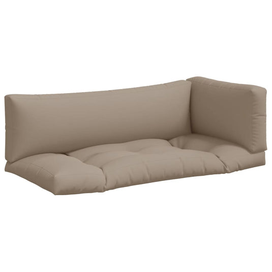 Vidaxl palletkussens 3 st stof taupe