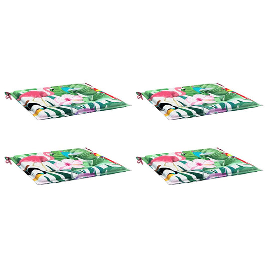 Vidaxl tuinstoelkussens 4 st 40x40x4 cm stof meerkleurig