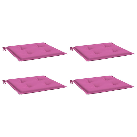 Vidaxl tuinstoelkussens 4 st 40x40x4 cm stof roze