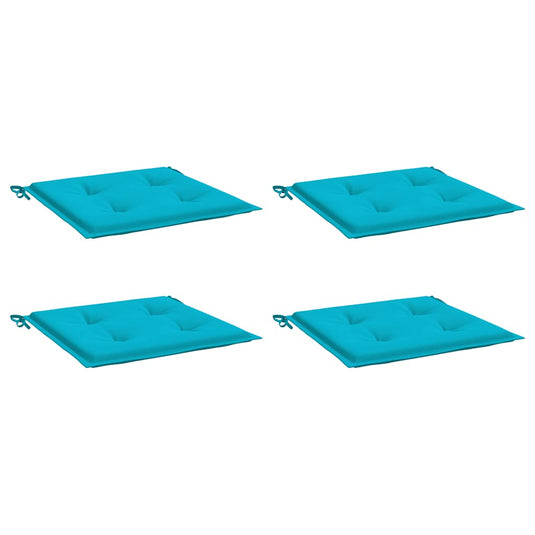 Vidaxl tuinstoelkussens 4 st 40x40x4 cm stof turquoise