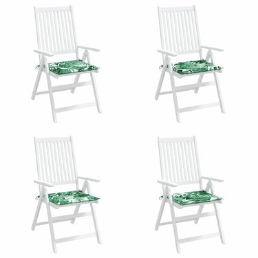 Vidaxl stoelkussens 4 pcs bladpatroon 50 x 50 x 4 cm oxford stof