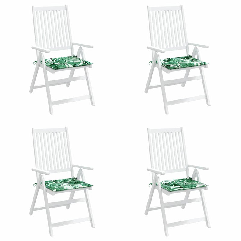 Chargez l'image dans la visionneuse de la galerie, Vidaxl stoelkussens 4 pcs bladpatroon 50 x 50 x 4 cm oxford stof

