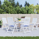 Vidaxl tuinstoelkussens 6 st gestreept 50x50x4 cm stof wit en blauw