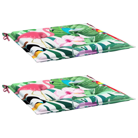 Vidaxl tuinstoelkussens 2 st 50x50x4 cm stof meerkleurig