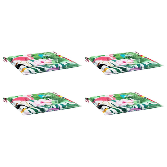 Vidaxl tuinstoelkussens 4 st 50x50x4 cm stof meerkleurig