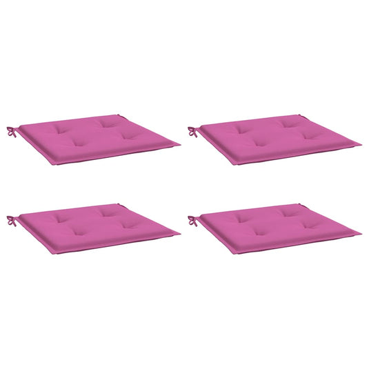 Vidaxl tuinstoelkussens 4 st 50x50x3 cm stof roze