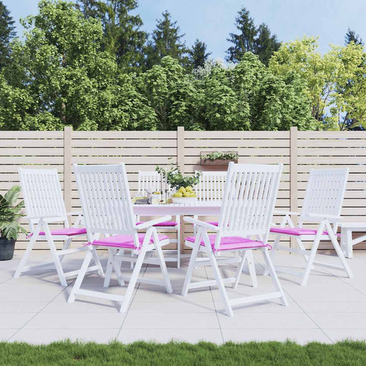 Vidaxl tuinstoelkussens 6 st 50x50x4 cm stof roze