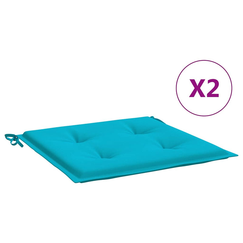 Afbeelding laden in galerijviewer, Vidaxl tuinstoelkussens 2 st 50x50x4 cm stof turquoise
