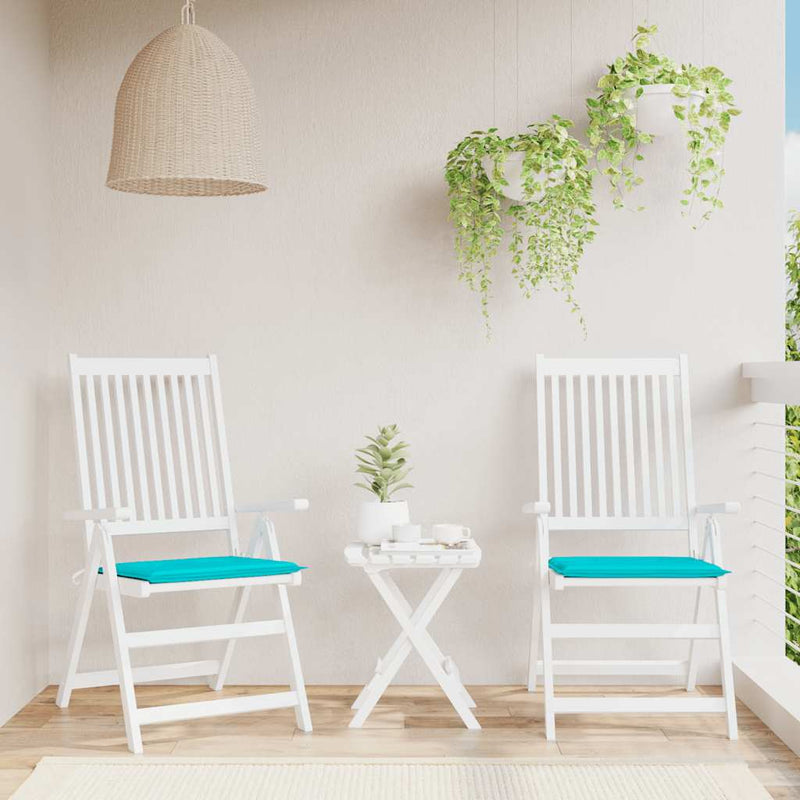Afbeelding laden in galerijviewer, Vidaxl tuinstoelkussens 2 st 50x50x4 cm stof turquoise
