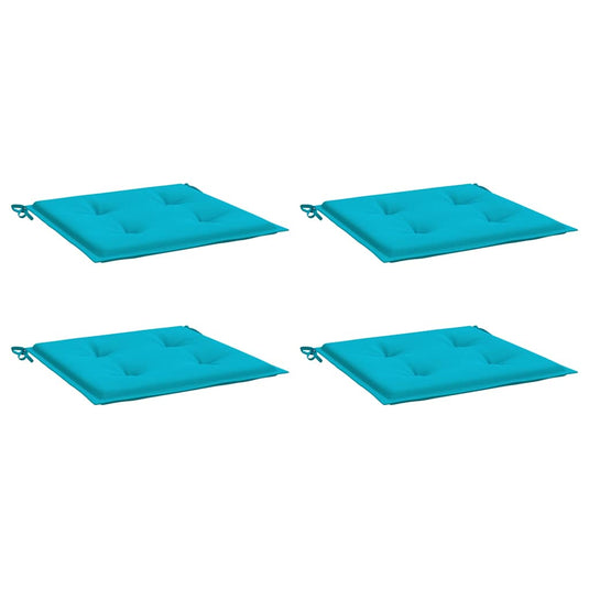 Vidaxl tuinstoelkussens 4 st 50x50x4 cm stof turquoise