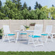 Vidaxl tuinstoelkussens 4 st 50x50x4 cm stof turquoise