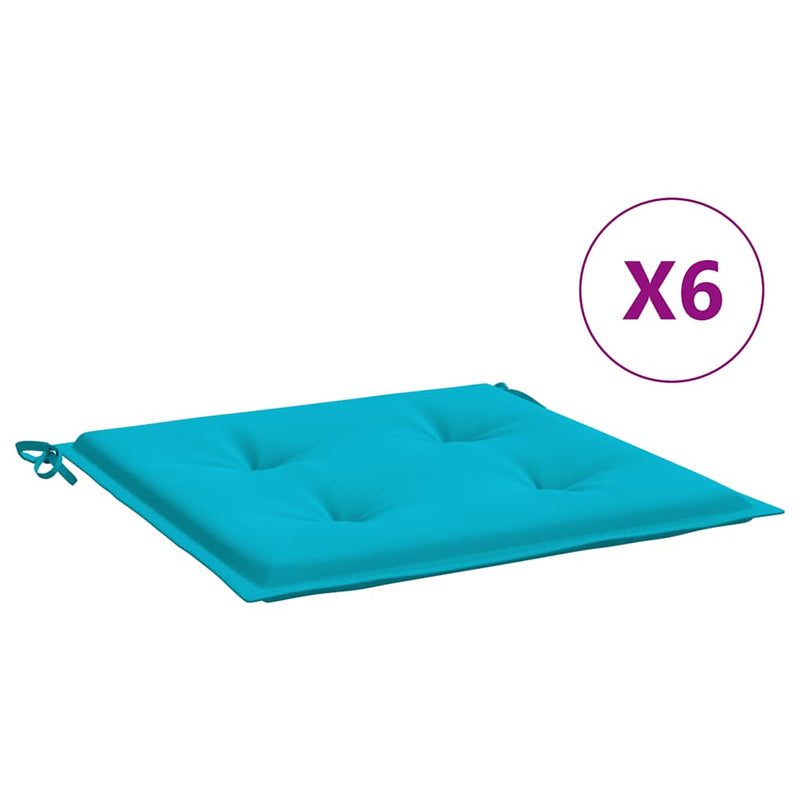 Load image into Gallery viewer, Vidaxl tuinstoelkussens 6 st 50x50x4 cm stof turquoise

