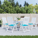 Vidaxl tuinstoelkussens 6 st 50x50x4 cm stof turquoise