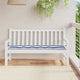 Vidaxl tuinbankkussen gestreept 150x50x4 cm oxford stof wit en blauw