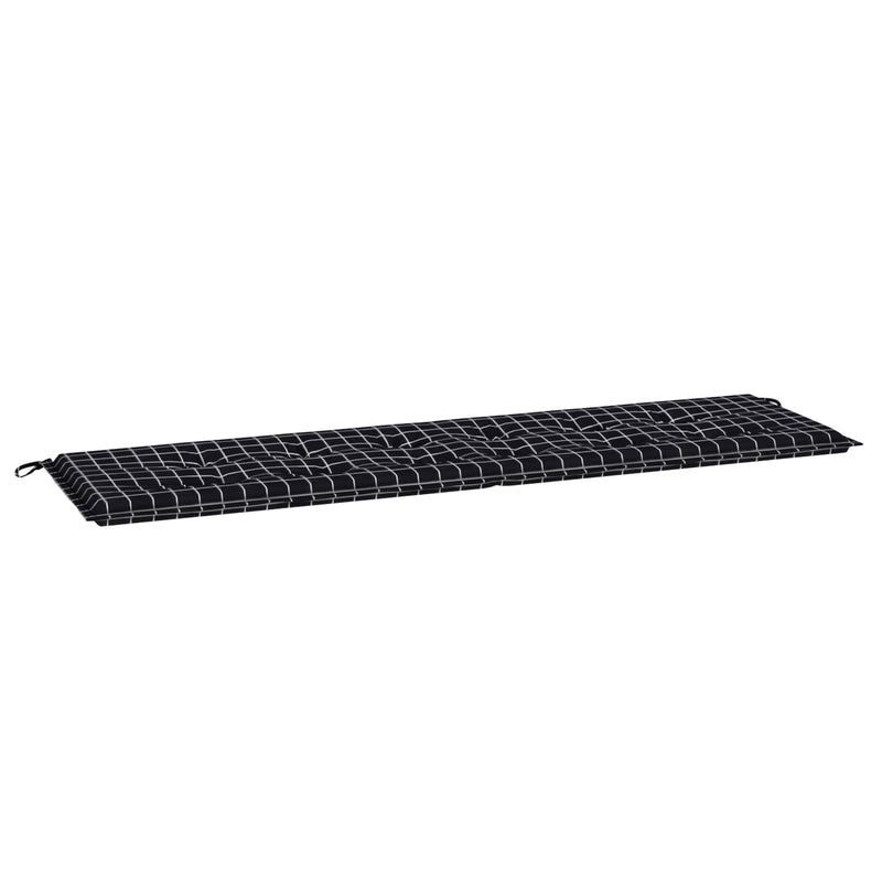 Cargue la imagen en el visor de la galería, Vidaxl bankkussen geruit zwart ruit 150 x 50 x 3 cm oxford stof

