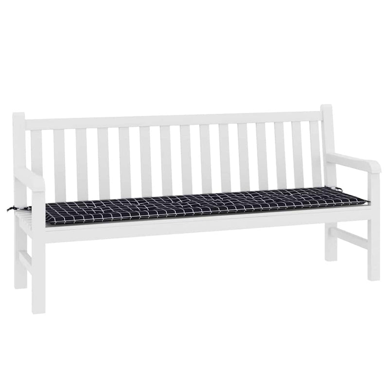 Cargue la imagen en el visor de la galería, Vidaxl bankkussen geruit zwart ruit 150 x 50 x 3 cm oxford stof
