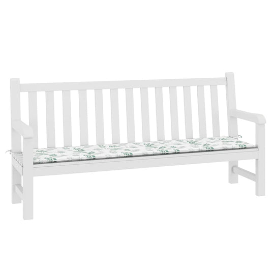 Vidaxl tuinbankkussen bladpatroon 200x50x4 cm stof
