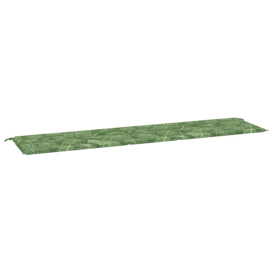 Vidaxl tuinbankkussen bladpatroon 200x50x4 cm stof