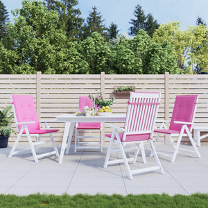Vidaxl stoelkussens 4 st hoge rug stof roze