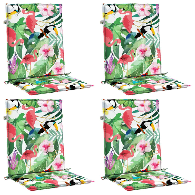 Load image into Gallery viewer, Vidaxl stoelkussens 4 st lage rug stof meerkleurig
