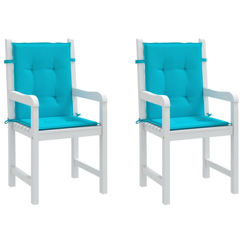 Load image into Gallery viewer, Vidaxl stoelkussens 2 st lage rug stof turquoise

