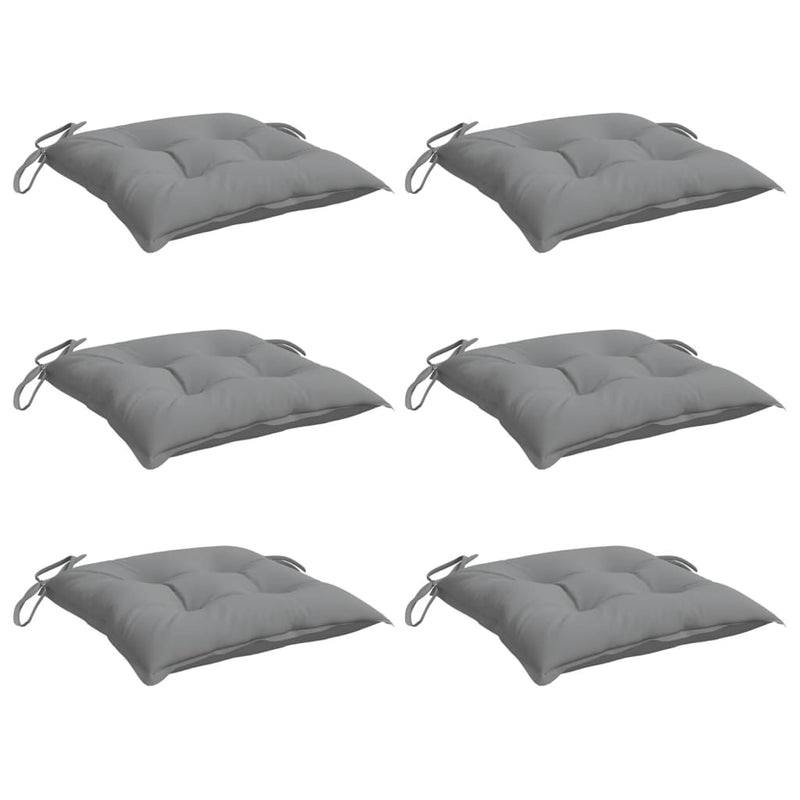 Load image into Gallery viewer, Vidaxl stoelkussens 6 st 40x40x7 cm oxford stof grijs
