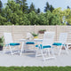 Vidaxl palletkussens 4 st 50x50x7 cm oxford stof lichtblauw