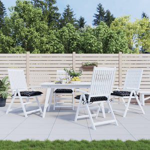 Vidaxl stoelkussens 4 st 50x50x7 cm stof ruitpatroon zwart