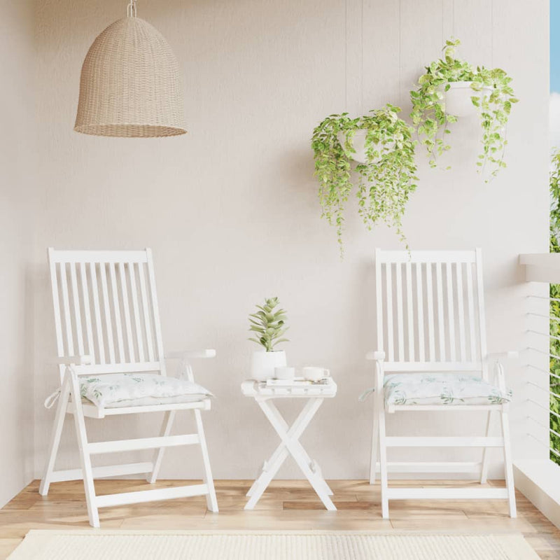 Load image into Gallery viewer, Vidaxl stoelkussens 2 st 50x50x7 cm stof bladpatroon
