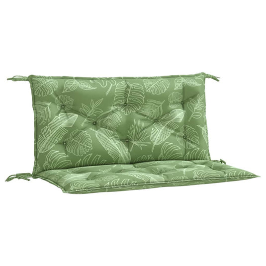 Vidaxl tuinbankkussens 2 st bladpatroon 100x50x7 cm stof