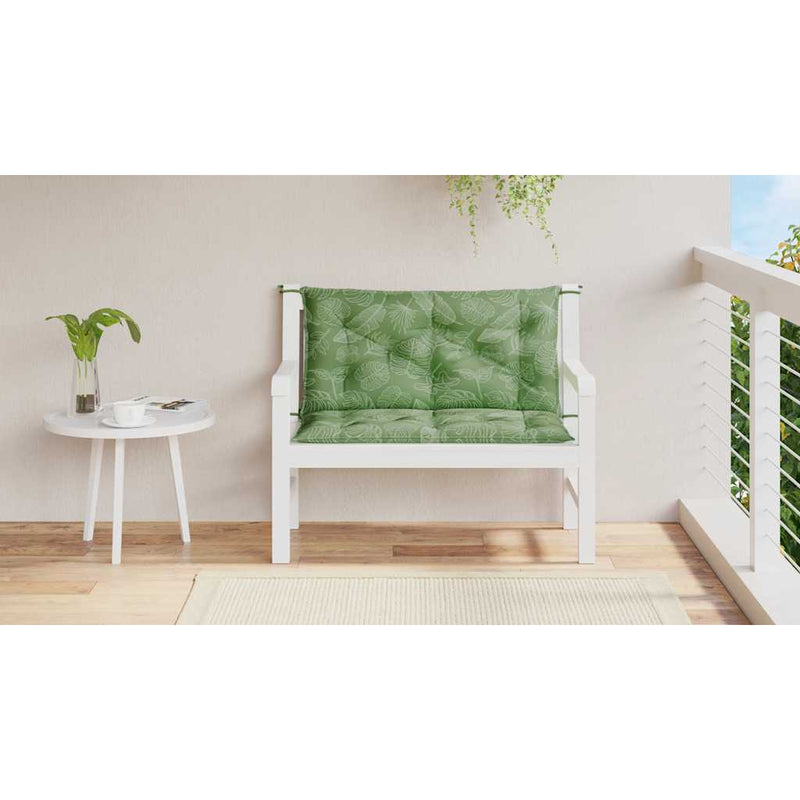 Load image into Gallery viewer, Vidaxl tuinbankkussens 2 st bladpatroon 100x50x7 cm stof
