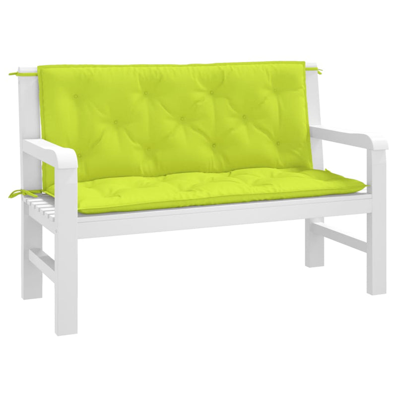 Load image into Gallery viewer, Vidaxl tuinbankkussens 2 st 120x50x7 cm oxford stof heldergroen
