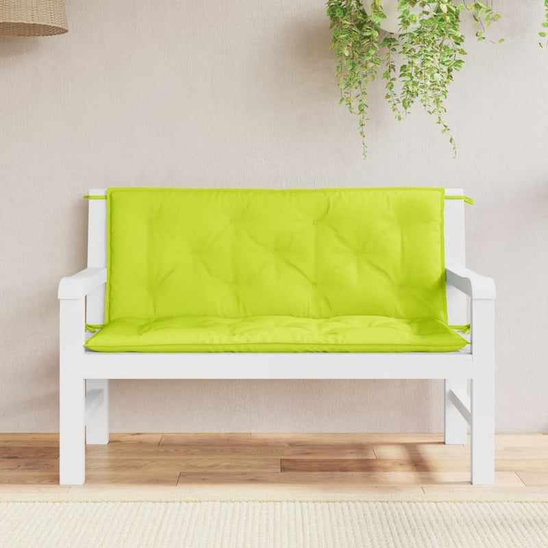 Load image into Gallery viewer, Vidaxl tuinbankkussens 2 st 120x50x7 cm oxford stof heldergroen
