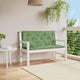 Vidaxl tuinbankkussens 2 st bladpatroon 120x50x7 cm stof