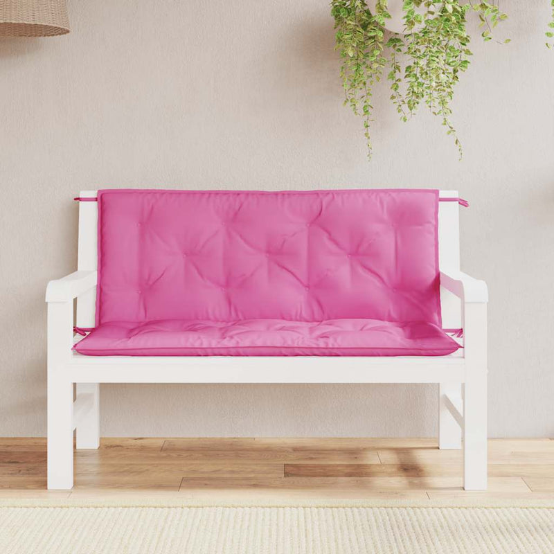 Load image into Gallery viewer, Vidaxl tuinbankkussens 2 st 120x50x7 cm stof roze
