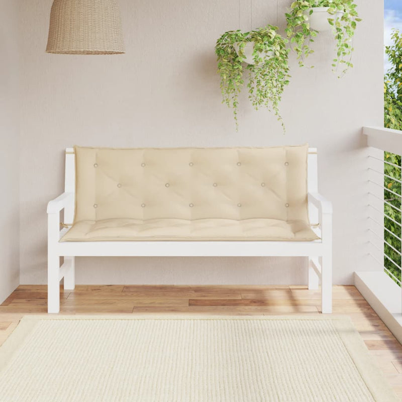 Load image into Gallery viewer, Vidaxl tuinbankkussens 2 st 150x50x7 cm oxford stof beige
