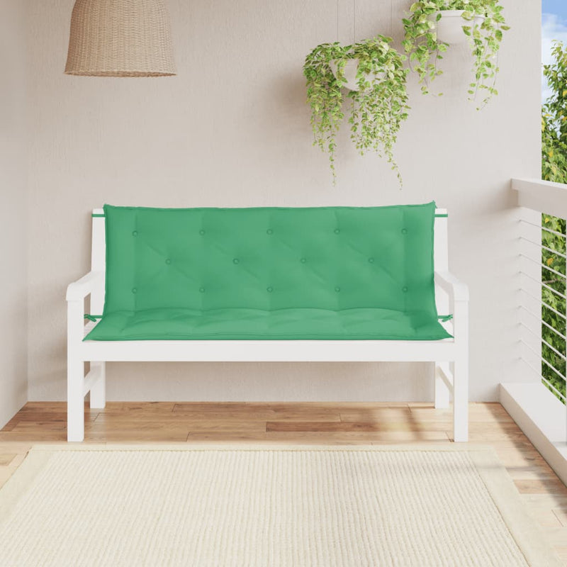 Load image into Gallery viewer, Vidaxl tuinbankkussens 2 st 150x50x7 cm oxford stof groen
