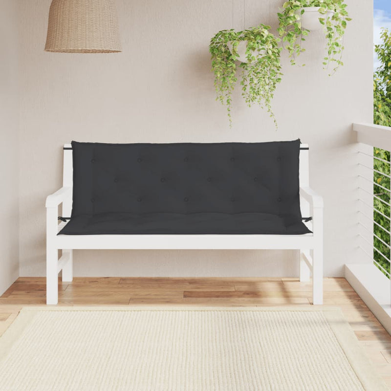Load image into Gallery viewer, Vidaxl tuinbankkussens 2 st 150x50x7 cm oxford stof zwart
