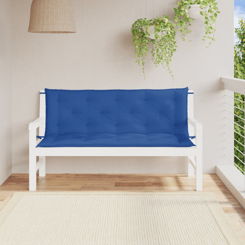 Load image into Gallery viewer, Vidaxl tuinbankkussens 2 st 150x50x7 cm oxford stof blauw
