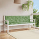 Vidaxl tuinbankkussens 2 st bladpatroon 200x50x7 cm stof