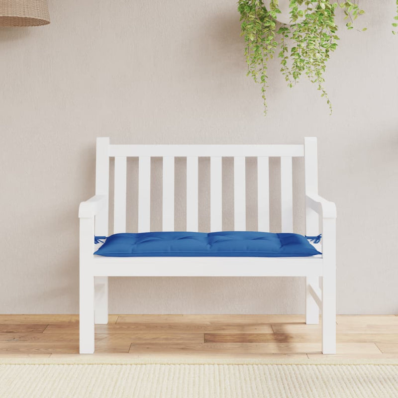 Load image into Gallery viewer, Vidaxl tuinbankkussen 110x50x7 cm stof blauw
