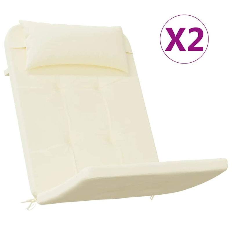Afbeelding laden in galerijviewer, Vidaxl stoelkussens 2 st adirondack oxford stof crèmekleurig
