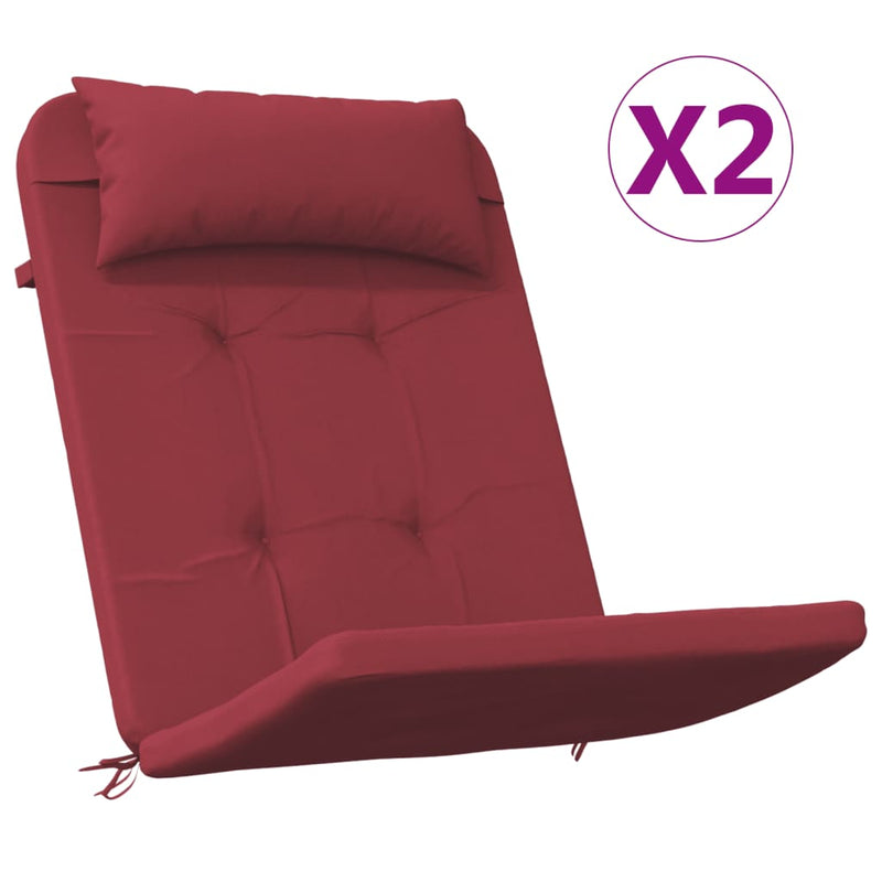 Afbeelding laden in galerijviewer, Vidaxl stoelkussens 2 st adirondack oxford stof wijnrood
