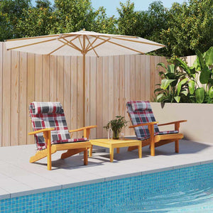 Vidaxl stoelkussens 2 pcs rood ruit 58 x 77 x 4,5 cm oxford stof